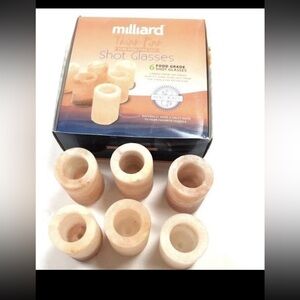 Milliard Think Pink Pure Himalayan Salt Shot glasses NEW